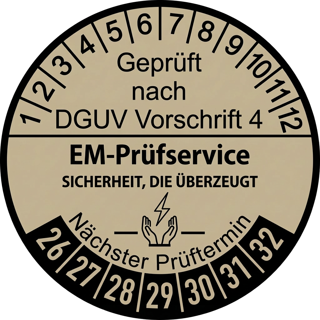 DGUV Vorschrift 4 Prüfsiegel